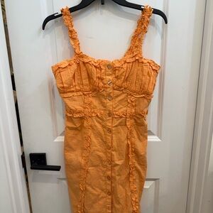 Urban Outfitters Luxe Dreams Ruffle Mini Dress